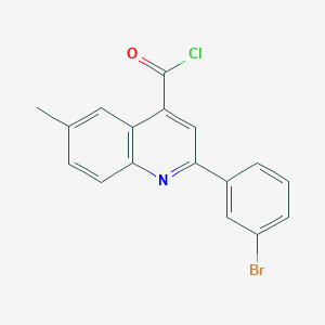 molecular formula C17H11BrClNO B1372834 2-(3-Bromophenyl)-6-methylquinoline-4-carbonyl chloride CAS No. 1160253-69-9