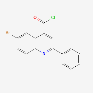 molecular formula C16H9BrClNO B1372835 6-Bromo-2-phenylquinoline-4-carbonyl chloride CAS No. 1160253-29-1