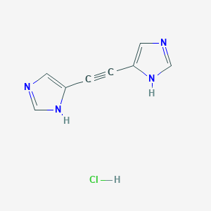 molecular formula C8H7ClN4 B13728387 1,2-Di(4-imidazolyl)ethyne Hydrochloride 