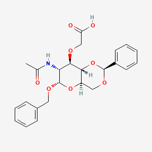 molecular formula C24H27NO8 B13728412 Benzyl N-acetyl-4,6-O-benzylidene normuranic acid 
