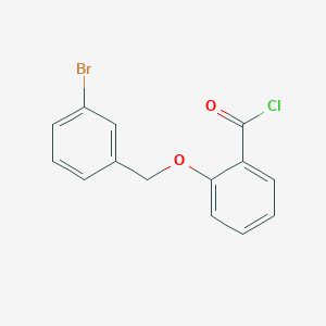 molecular formula C14H10BrClO2 B1372843 2-[(3-溴苄基)氧基]苯甲酰氯 CAS No. 1160249-93-3