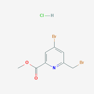 molecular formula C8H8Br2ClNO2 B13728456 Methyl 4-bromo-6-(bromomethyl)picolinate hydrochloride 