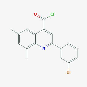 2-(3-Bromophenyl)-6,8-dimethylquinoline-4-carbonyl chloride