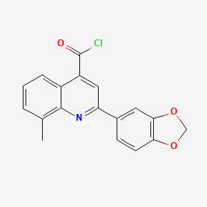 2-(1,3-Benzodioxol-5-YL)-8-methylquinoline-4-carbonyl chloride