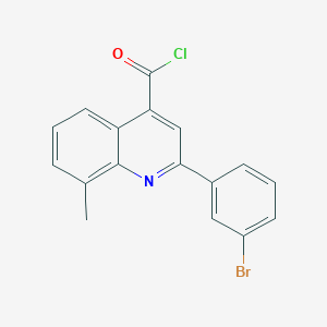 molecular formula C17H11BrClNO B1372850 2-(3-Bromophenyl)-8-methylquinoline-4-carbonyl chloride CAS No. 1160254-35-2