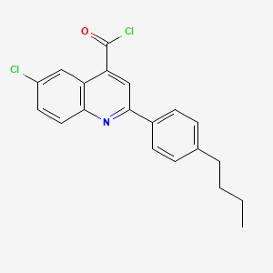 molecular formula C20H17Cl2NO B1372852 2-(4-Butylphenyl)-6-chloroquinoline-4-carbonyl chloride CAS No. 1160263-19-3