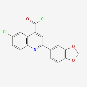 2-(1,3-Benzodioxol-5-YL)-6-chloroquinoline-4-carbonyl chloride