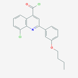 molecular formula C20H17Cl2NO2 B1372858 2-(3-Butoxyphenyl)-8-chloroquinoline-4-carbonyl chloride CAS No. 1160255-94-6