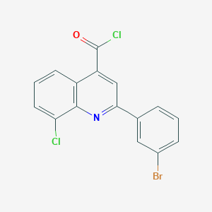 molecular formula C16H8BrCl2NO B1372861 2-(3-Bromophenyl)-8-chloroquinoline-4-carbonyl chloride CAS No. 1160263-63-7