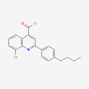 molecular formula C20H17Cl2NO B1372862 2-(4-Butylphenyl)-8-chloroquinoline-4-carbonyl chloride CAS No. 1160256-26-7