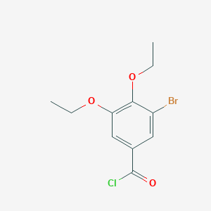 molecular formula C11H12BrClO3 B1372864 3-Bromo-4,5-diethoxybenzoyl chloride CAS No. 1160250-40-7