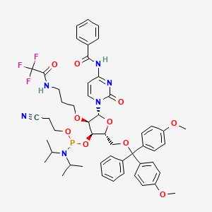 molecular formula C51H58F3N6O10P B13728669 N4-Benzoyl-5'-O-DMTr-2'-O-(N3-trifluoroacetyl) 