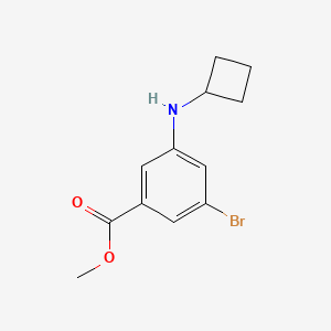 molecular formula C12H14BrNO2 B13728685 Methyl 3-bromo-5-(cyclobutylamino)benzoate 