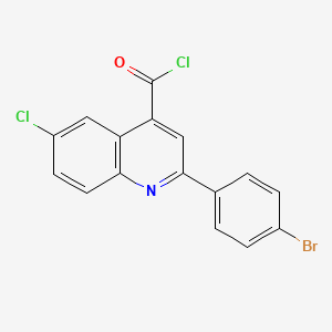 molecular formula C16H8BrCl2NO B1372870 2-(4-Bromophenyl)-6-chloroquinoline-4-carbonyl chloride CAS No. 1160263-28-4