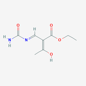 molecular formula C8H12N2O4 B13728719 ethyl (2Z)-2-acetyl-3-[(aminocarbonyl)amino]acrylate 