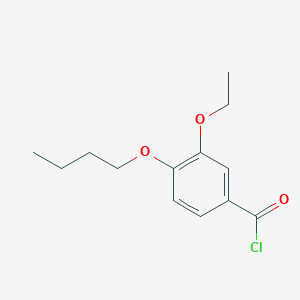 molecular formula C13H17ClO3 B1372873 4-Butoxy-3-ethoxybenzoyl chloride CAS No. 100607-81-6