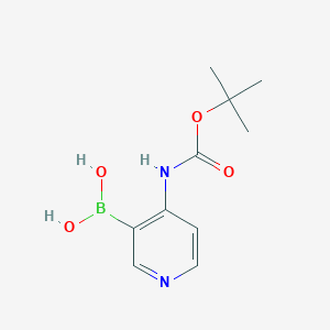 molecular formula C10H15BN2O4 B1372875 (4-((tert-Butoxycarbonyl)amino)pyridin-3-yl)boronic acid CAS No. 863752-59-4