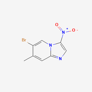 molecular formula C8H6BrN3O2 B1372879 6-Bromo-7-methyl-3-nitroimidazo[1,2-a]pyridine CAS No. 1072944-64-9