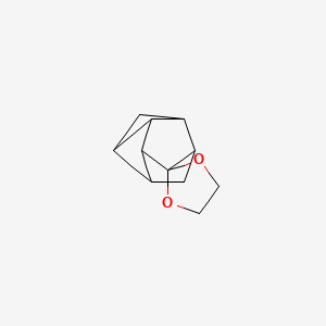 molecular formula C11H14O2 B13728836 Spiro[1,3-dioxolane-2,9'-tetracyclo[4.3.0.02,5.03,8]nonane] CAS No. 33722-70-2