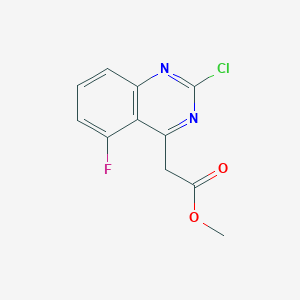 molecular formula C11H8ClFN2O2 B13728846 Methyl 2-Chloro-5-fluoroquinazoline-4-acetate 
