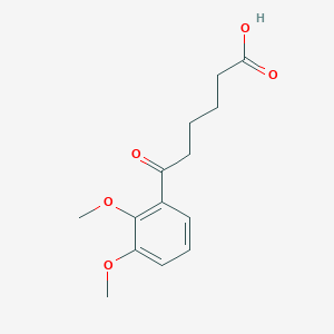 molecular formula C14H18O5 B1372886 6-(2,3-Dimethoxyphenyl)-6-oxohexanoic acid CAS No. 898792-31-9