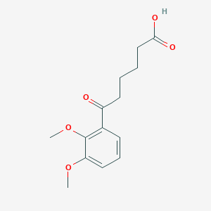 molecular formula C14H18O5 B1372886 6-(2,3-二甲氧基苯基)-6-氧代己酸 CAS No. 898792-31-9