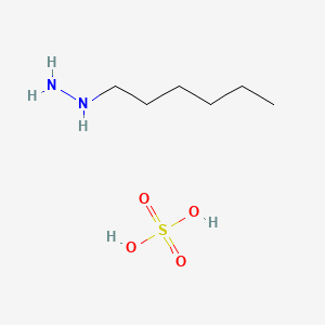 molecular formula C6H18N2O4S B13729025 Hydrazine, hexyl-, sulfate CAS No. 39624-88-9