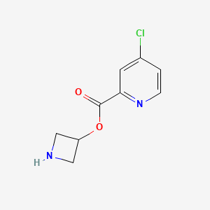 molecular formula C9H9ClN2O2 B1372911 3-氮杂环丁基 4-氯-2-吡啶甲酸酯 CAS No. 1219979-63-1