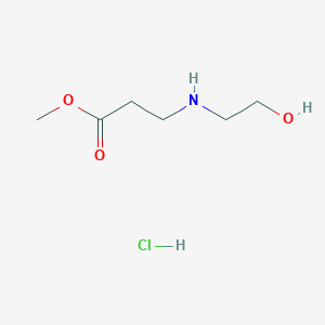 molecular formula C6H14ClNO3 B13729121 Methyl 3-((2-hydroxyethyl)amino)propanoate hydrochloride 