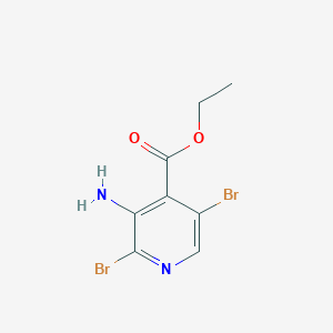 molecular formula C8H8Br2N2O2 B13729136 Ethyl 3-amino-2,5-dibromoisonicotinate 