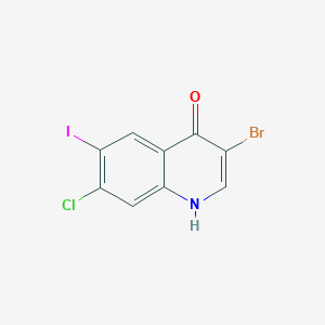 molecular formula C9H4BrClINO B1372938 3-Bromo-7-chloro-6-iodoquinolin-4-OL CAS No. 1021913-04-1