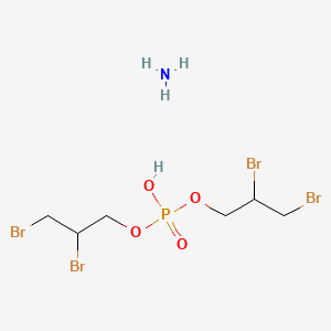 molecular formula C6H14Br4NO4P B13729440 Ammonium bis(2,3-dibromopropyl) phosphate CAS No. 34432-82-1