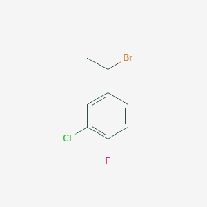 molecular formula C8H7BrClF B1372962 4-(1-Bromoethyl)-2-chloro-1-fluorobenzene CAS No. 1094438-34-2