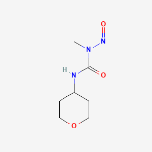 molecular formula C7H13N3O3 B13729665 Urea, 1-methyl-1-nitroso-3-(tetrahydro-2H-pyran-4-yl)- CAS No. 33024-62-3