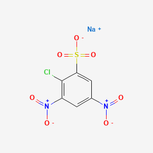 molecular formula C6H2ClN2NaO7S B13729680 Sodium 2-chloro-3,5-dinitrobenzenesulphonate CAS No. 4515-30-4