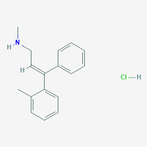 molecular formula C17H20ClN B13729785 N-methyl-3-(2-methylphenyl)-3-phenylprop-2-en-1-amine hydrochloride 