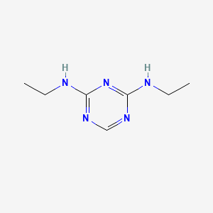 molecular formula C7H13N5 B13729791 s-Triazine, 2,4-bis(ethylamino)- CAS No. 4150-59-8