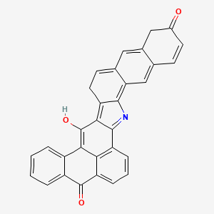 molecular formula C31H17NO3 B13729794 anthra[1,9-ab]naphtho[2,3-i]carbazole-5,13,18(17H)-trione CAS No. 40349-99-3