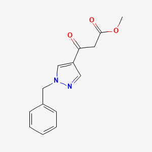 molecular formula C14H14N2O3 B1372983 Methyl 3-(1-benzyl-1H-pyrazol-4-yl)-3-oxopropanoate CAS No. 1229625-16-4