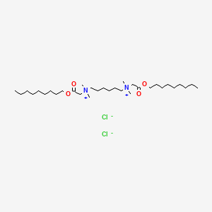 molecular formula C32H66Cl2N2O4 B13729843 Hexamethylenebis((carboxymethyl)dimethylammonium), dichloride, dinonyl ester CAS No. 18283-48-2