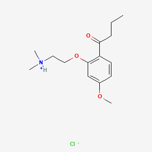 molecular formula C15H24ClNO3 B13729875 Butyrophenone, 2'-(2-(dimethylamino)ethoxy)-4'-methoxy-, hydrochloride CAS No. 20808-99-5