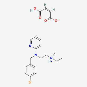 molecular formula C21H26BrN3O4 B13729948 N-p-Bromobenzyl-N'-ethyl-N'-methyl-N-2-pyridylethylenediamine maleate CAS No. 33855-47-9