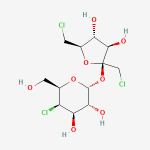 molecular formula C12H19Cl3O8 B13729958 (2R,3R,4R,5R,6R)-2-{[(2S,3R,4R,5R)-2,5-Bis(chloromethyl)-3,4-dihydroxytetrahydrofuran-2-YL]oxy}-5-chloro-6-(hydroxymethyl)tetrahydro-2H-pyran-3,4-diol 
