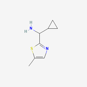 molecular formula C8H12N2S B1372997 Cyclopropyl(5-methyl-1,3-thiazol-2-yl)methanamine CAS No. 1211508-04-1