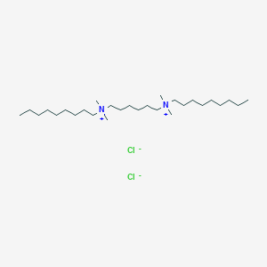 molecular formula C28H62Cl2N2 B13730016 Hexamethylenebis(dimethylnonylammonium), dichloride CAS No. 21949-04-2