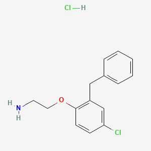 molecular formula C15H17Cl2NO B1373004 [2-(2-Benzyl-4-chlorophenoxy)ethyl]amine hydrochloride CAS No. 1029773-61-2