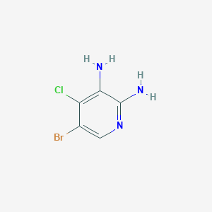 molecular formula C5H5BrClN3 B1373017 5-Bromo-4-chloropyridine-2,3-diamine CAS No. 1131604-99-3