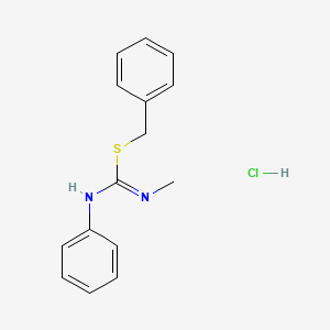 molecular formula C15H17ClN2S B1373018 benzyl N-methyl-N'-phenylimidothiocarbamate hydrochloride CAS No. 1212430-19-7