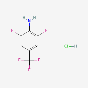 molecular formula C7H5ClF5N B1373047 2,6-Difluoro-4-(trifluoromethyl)aniline hydrochloride CAS No. 1240527-35-8