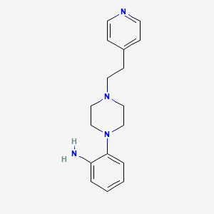 molecular formula C17H22N4 B1373054 2-{4-[2-(Pyridin-4-yl)ethyl]piperazin-1-yl}aniline CAS No. 1179164-76-1